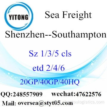 Shenzhen Puerto marítimo de carga de envío a Southampton